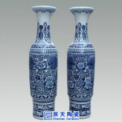 景德鎮(zhèn)落地大花瓶燒制工藝，多作陶瓷禮品用